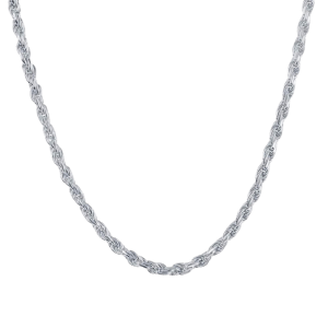 Silver Plated 3.3mm Rope Chain